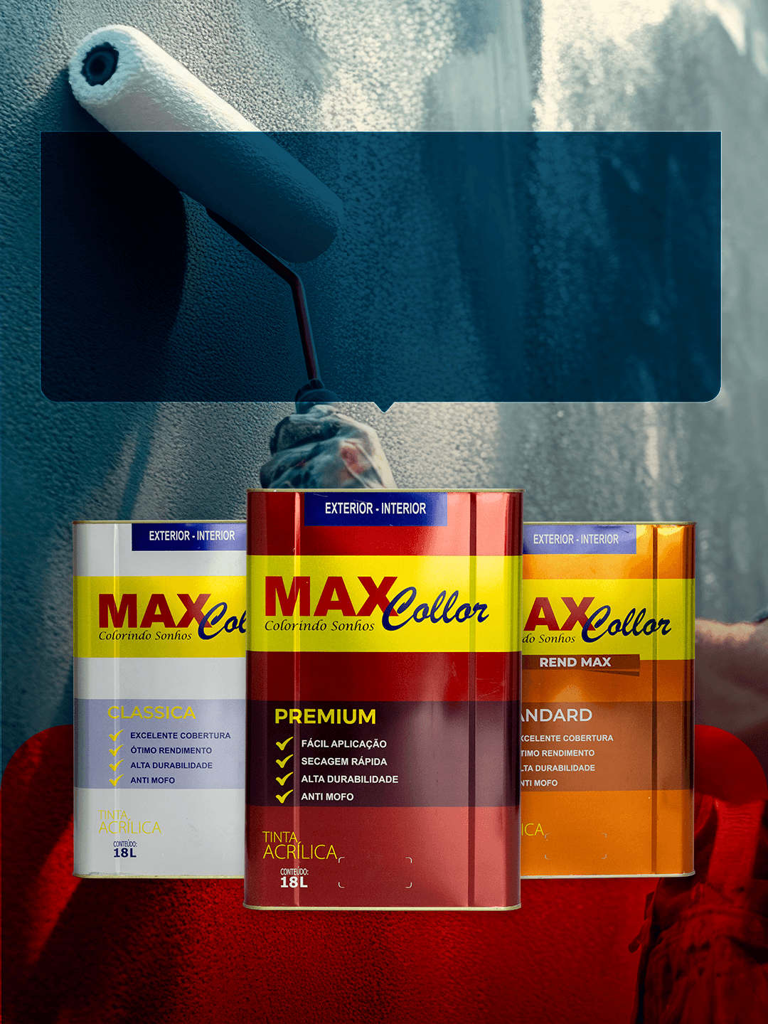 Arte das três linhas de tinta Max Collor